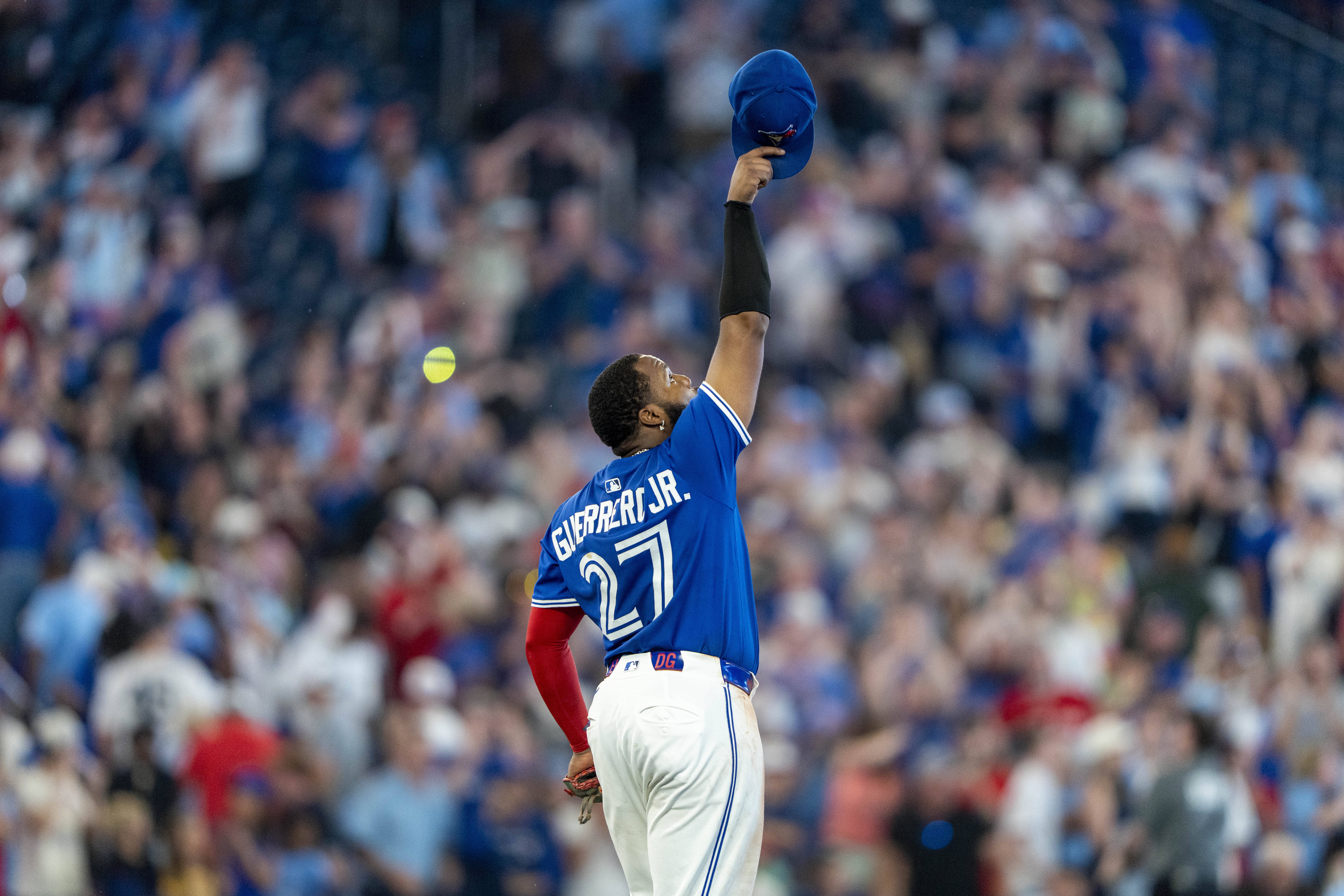 Vladimir Guerrero Jr could send one deep into the seats tonight (Credits: IMAGN)